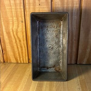 Vintage Metal Bread Loaf Pan Bakerex Crownware starburst pan 9”